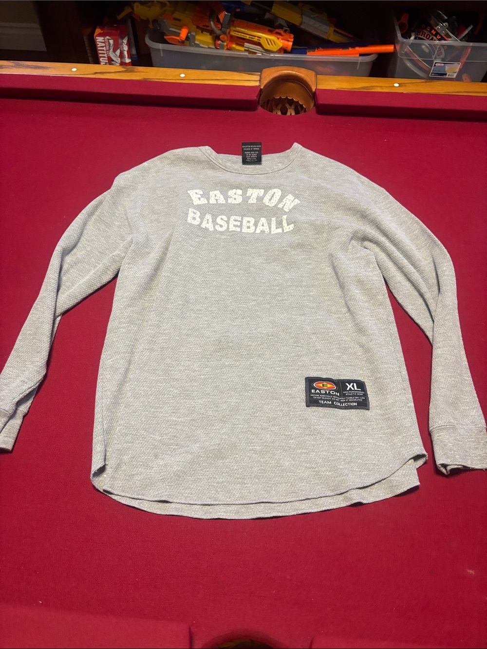 Easton Grey Long Sleeve Baseball Tee